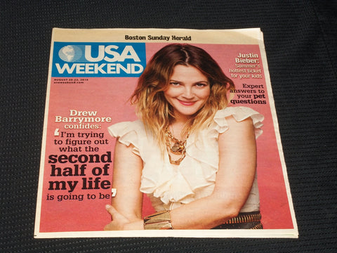 2010 AUGUST 20 BOSTON SUNDAY HERALD USA MAGAZINE - DREW BARRYMORE - E 4941