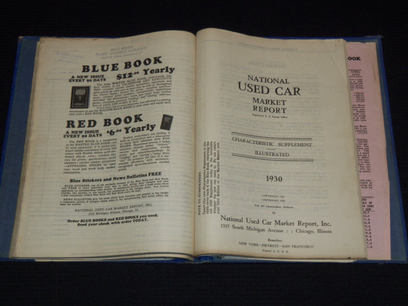 1929-1930 NATIONAL USED CAR MARKET REPORT - CHICAGO, IL - KD 7845