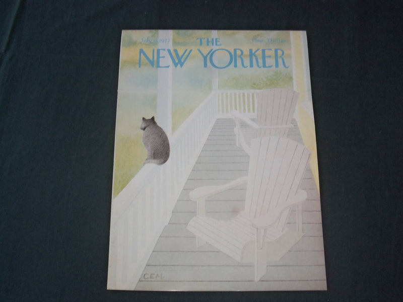 1977 JULY 18 NEW YORKER MAGAZINE FRONT COVER ONLY - GREAT ART FOR FRAMING