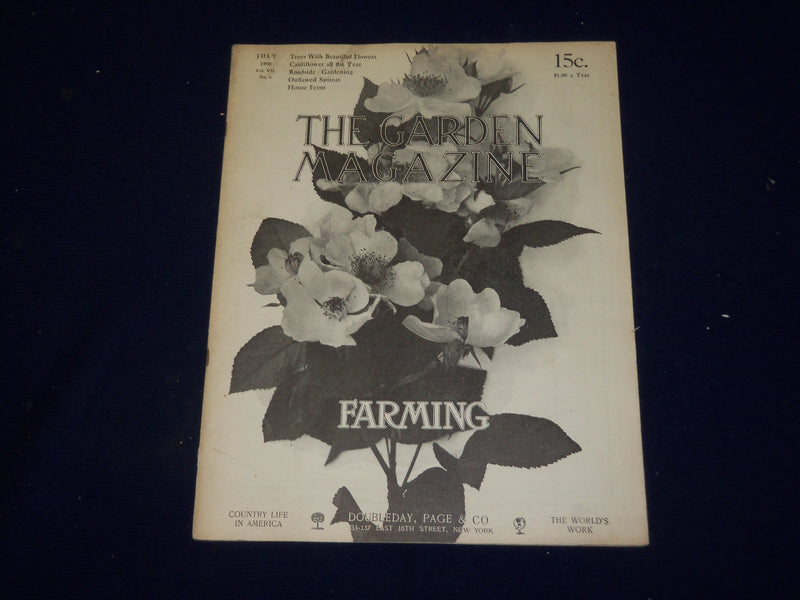 1908 JULY THE GARDEN MAGAZINE - NICE ILLUSTRATED COVER - SP 9829