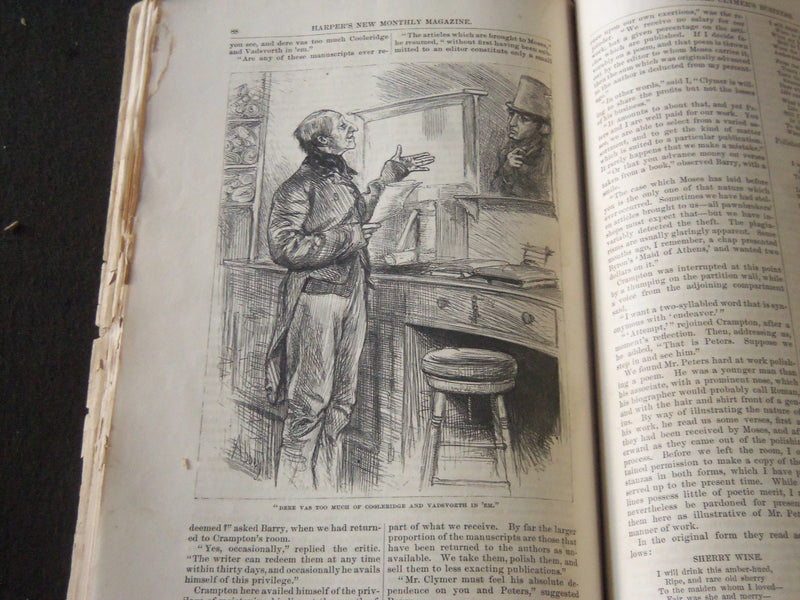 1877 HARPER'S MONTHLY MAGAZINE LOT OF 8 ISSUES - NICE ILLUSTRATIONS- WR 503