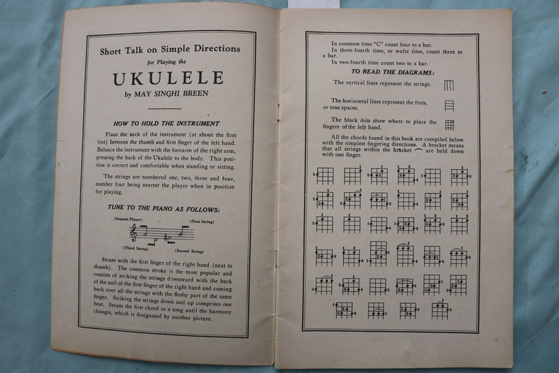 1926 UKULELE BEAUTIFUL BALLARDS SOFTCOVER BOOK - WITMARK COLLECTION - K 3378