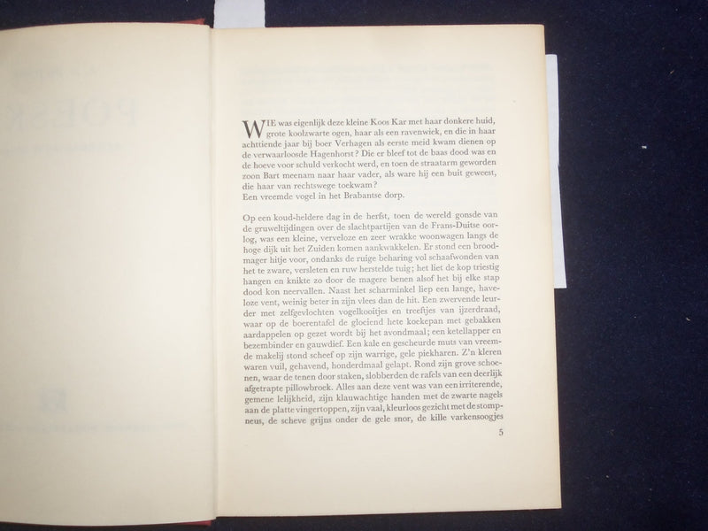 1930'S POESKE EEN BRABANTSE ROMAN HARDCOVER BOOK BY A. M. DE JONG - KD 8953