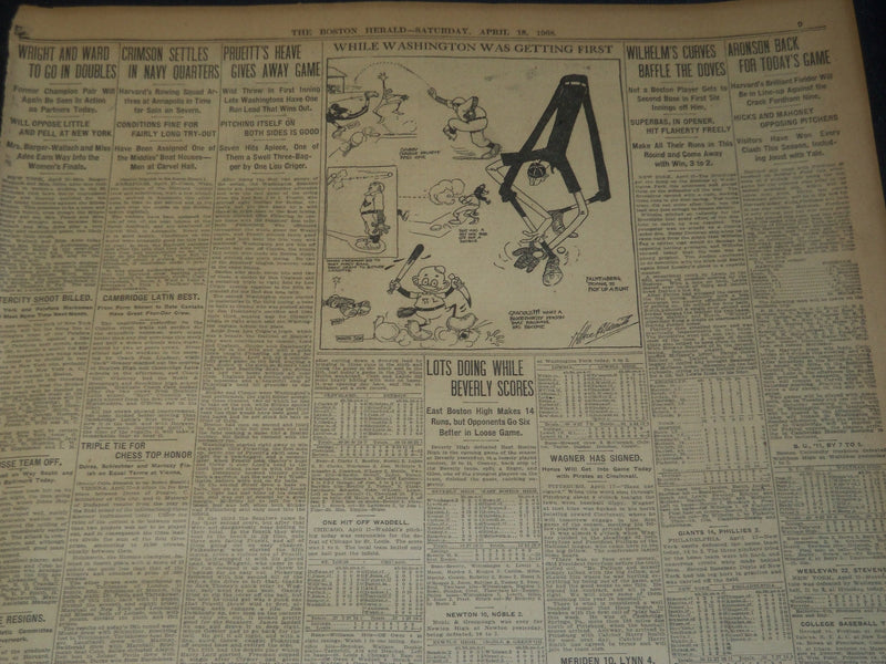 1908 APRIL 18 THE BOSTON HERALD - 12 DEAD IN CHELSEA FIRE - BH 64