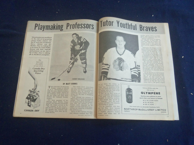 1966 DECEMBER HOCKEY PICTORIAL MAGAZINE - NICE COVER, PHOTOS & STORIES - ST 200R