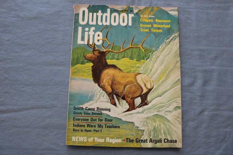 1968 DECEMBER OUTDOOR LIFE MAGAZINE - ILLUSTRATED COVER, STORIES, PHOTOS- E 9023