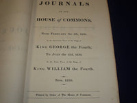 1830 JOURNALS OF THE HOUSE OF COMMONS- KING GEORGE IV & WILLIAM 1ST YR - KD 4J