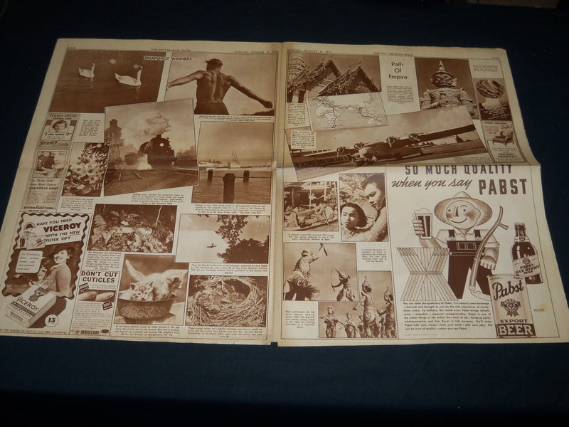 1937 AUGUST 8 THE PITTSBURGH PRESS SUNDAY METRO GRAVURE - MAN O'WAR - NP 4535