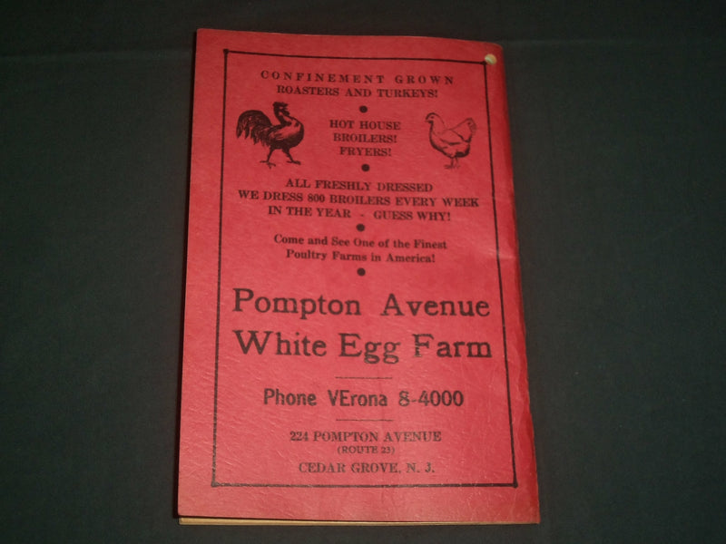 1940 BLOOMFIELD CALDWELL GLENRIDGE MONTCLAIR VERONA DIRECTORY BOOK - J 3959