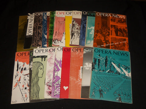 1958 OPERA NEWS MAGAZINE LOT OF 20 DIFFERENT ISSUES - O 2805G