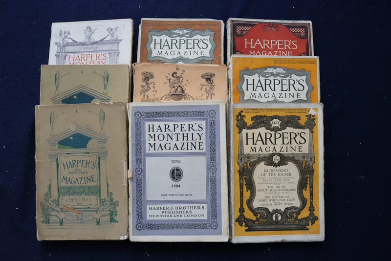 1894-1920 HARPER'S MONTHLY MAGAZINE - LOT OF 9 - O 3491