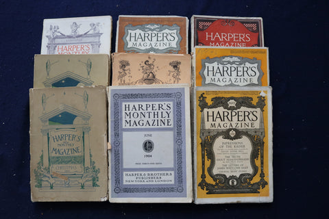 1894-1920 HARPER'S MONTHLY MAGAZINE - LOT OF 9 - O 3491
