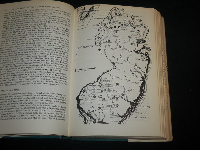 1966 COMPLETE GUIDE TO FISHING ACROSS NORTH AMERICA BOOK LOT OF 2 - KD 6793