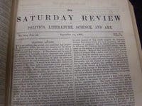 1868 SATURDAY REVIEW 2 BOUND VOLUMES - COMPLETE YR- PUBLISHED IN LONDON - R 1079