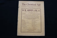 1922 OCTOBER 7 THE CHEMICAL AGE MAGAZINE - R.W. GREEFF & CO. COVER - SP 4924O