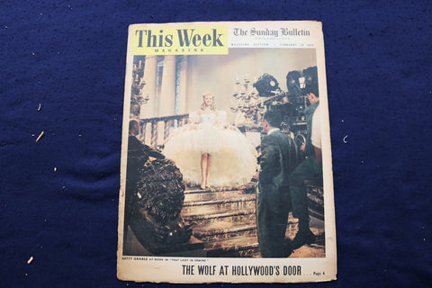 1948 FEBRUARY 29 THIS WEEK MAGAZINE - BETTY GRABLE COVER - E 22884