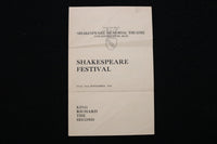 1944 SHAKESPEARE FESTIVAL PROGRAMS - LOT OF 3 & 2 TICKET STUBS - K 2822