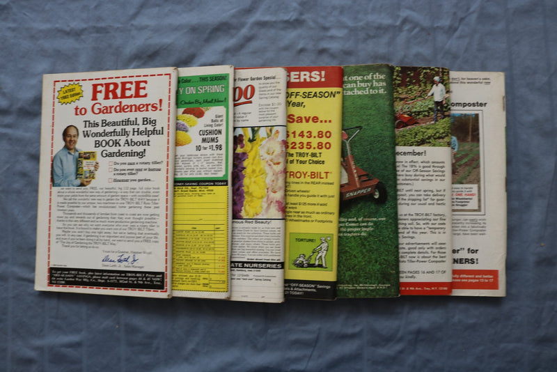 1971-1982 ORGANIC GARDENING MAGAZINE - LOT OF 7 - O 3878