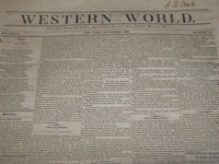 1849 NOVEMBER WESTERN WORLD NEWSPAPER - ASTOR PLACE RIOT - NP 3879N