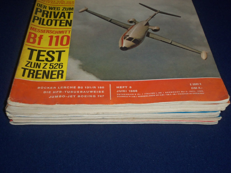1965-1970 FLUG REVUE FLUGWELT INTERNATIONAL GERMAN AIRPLANE MAG LOT OF 7- O 2430