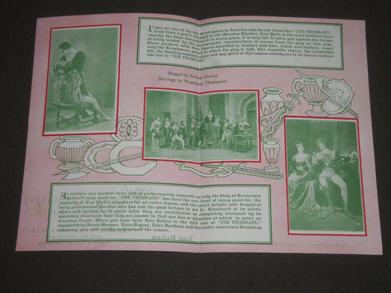 1926-1927 THE FIREBRAND PROGRAM - EDWIN MAYER - PLYMOUTH THEATRE - J 2394