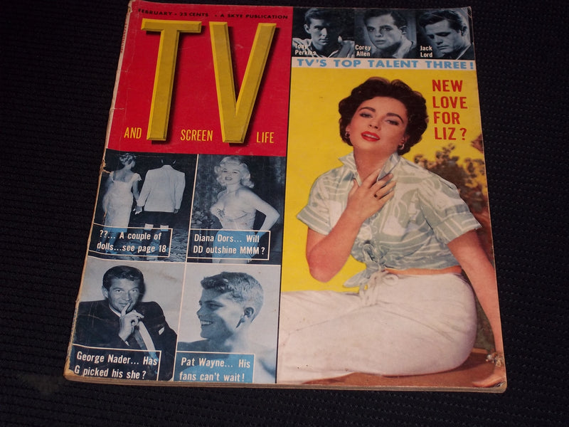 1957 FEBRUARY TV & SCREEN LIFE MAGAZINE - LIZ TAYLOR PREMIER ISSUE - E 17198