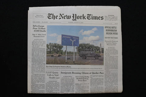 2024 AUGUST 13 NEW YORK TIMES - OFFICIALS BATTLE DIINFORMATION DELUGING VOTERS