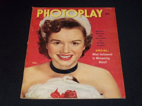 1953 JANUARY PHOTOPLAY MAGAZINE - DEBBIE REYNOLDS FRONT COVER - E 16772