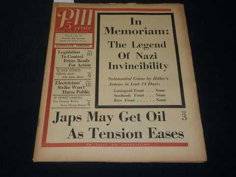 1941 JULY 29 PM'S WEEKLY NEWSPAPER - JAPS MAY GET OIL AS TENSION EASES - NP 4927