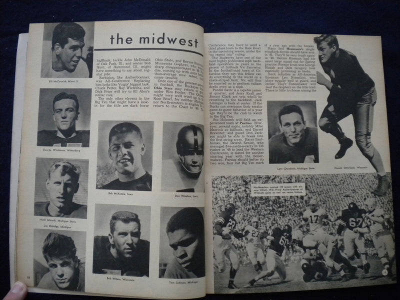1949 COMPLETE FOOTBALL MAGAZINE - DICK MCKISSACK, SMU - B 439L