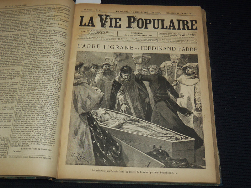 1884 JULY-SEPTEMBER LA VIE POPULAIRE FRENCH MAGAZINE BOUND VOLUME - R 89B