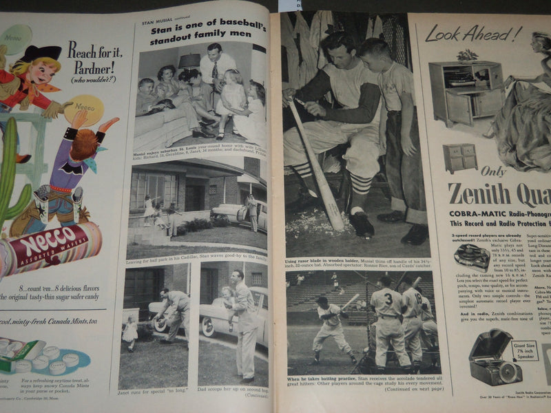 1951 JULY 31 LOOK MAGAZINE - STAN MUSIAL COVER - NICE PHOTOS - ST 4817