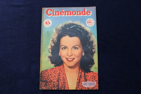 1947 MAY 6 CINEMONDE MAGAZINE - RENEE SANIT-CYR & EVELYN KEYES COVER - E 23905