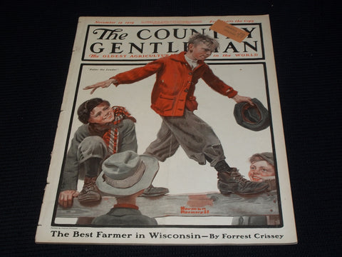 1919 NOVEMBER 15 THE COUNTRY GENTLEMAN MAGAZINE NORMAN ROCKWELL COVER - E 2839