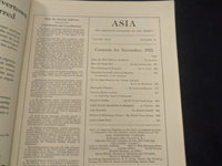 1922 NOVEMBER ASIA MAGAZINE - IRAK RESTORED - GREAT PHOTOS & STORIES - SP 1222X