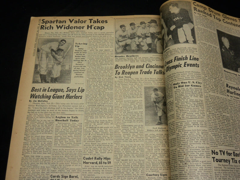 1952 FEBRUARY 24 NEW YORK DAILY NEWS - EUROPE DEFENSE COS: 300 BILLION - NP 5413