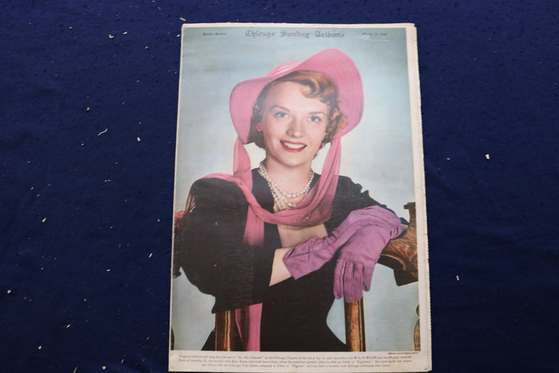 1949 MARCH 13 CHICAGO TRIBUNE MAGAZINE - VIRGINIA HASKINS COVER - E 22856