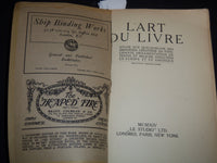 1914 SPRING L'ART DU LIVRE FRENCH BOOK - SPECIAL STUDO ISSUE - KD 5295D