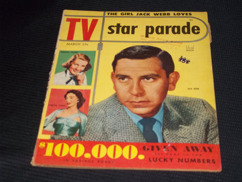 1954 MARCH TV STAR PARADE MAGAZINE - JACK WEBB FRONT COVER - E 14052