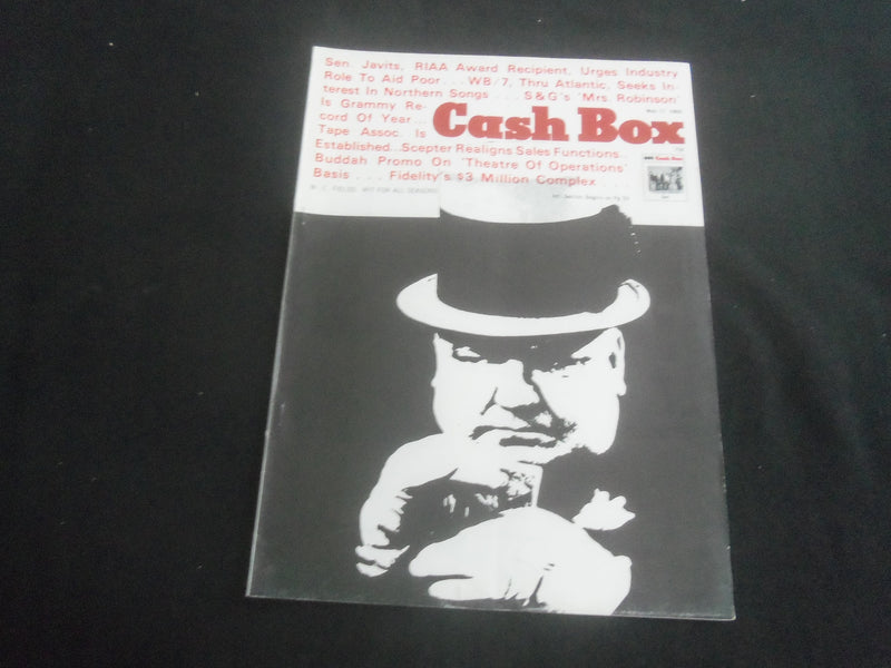 1969 MAY 17 CASH BOX MAGAZINE - W. C. FIELDS COVER - SP 9338B