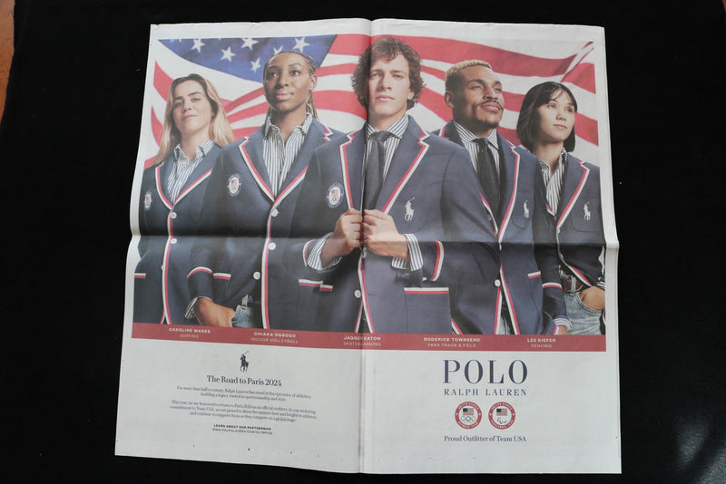 2024 POLO RALPH LAUREN TEAM USA NEWSPAPER ADVERTISEMENT SECTION - E 26433