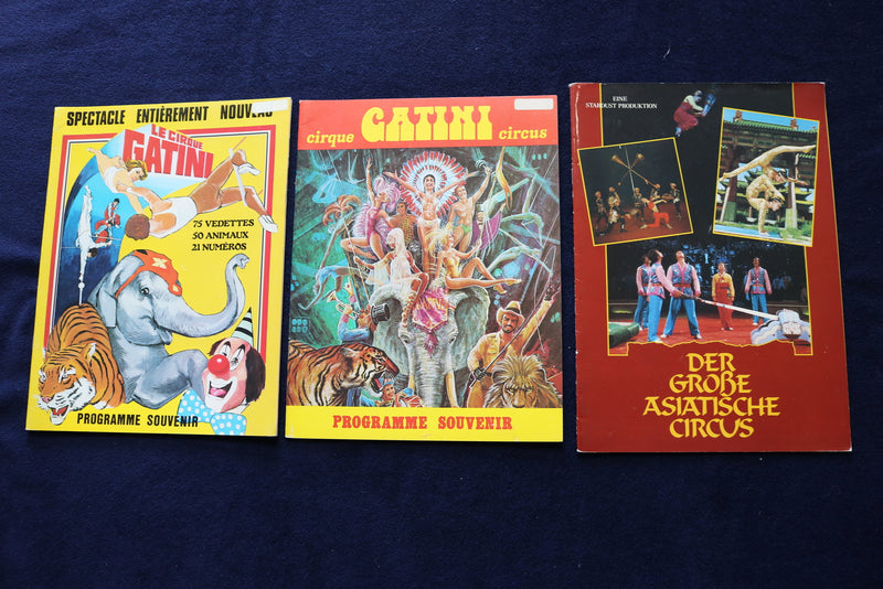 1970'S-1990'S HUGE CIRCUS PROGRAMS - LOT OF 45 - O 3506