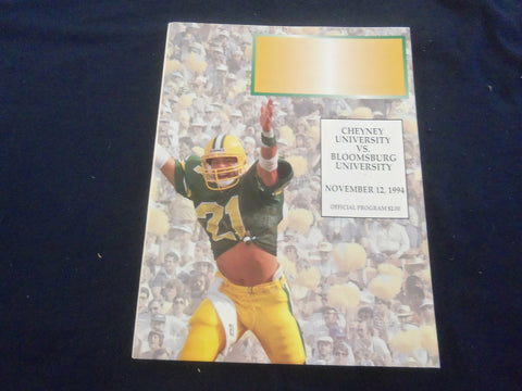 1994 NOV 12 FOOTBALL PROGRAM -CHEYNEY UNIVERSITY VS BLOOMSBURG UNIV - SP 1214N