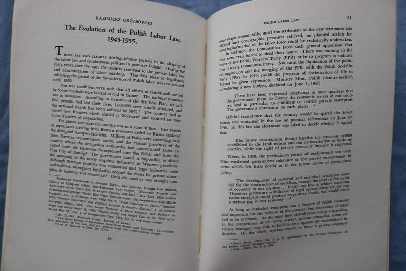 1956 LEGAL PROBLEMS UNDER SOVIET DOMINATION -POLISH LAWYERS - SOFTCOVER - K 2986