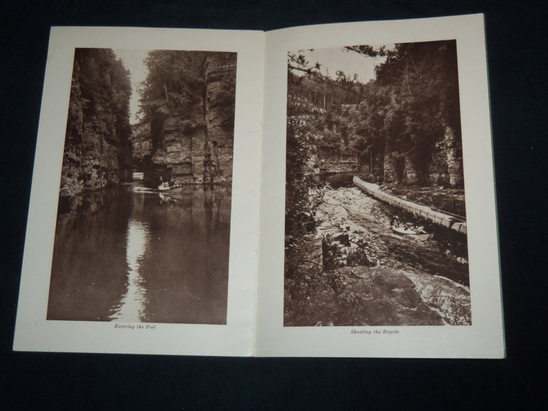 1920'S AUSABLE CHASM NEW YORK SEPIA VIEWS BOOK - J 8629