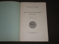 1896 DECEMBER 29 WILLIAM A. BANCROFT VALEDICTORY ADDRESS BOOK - J 3159