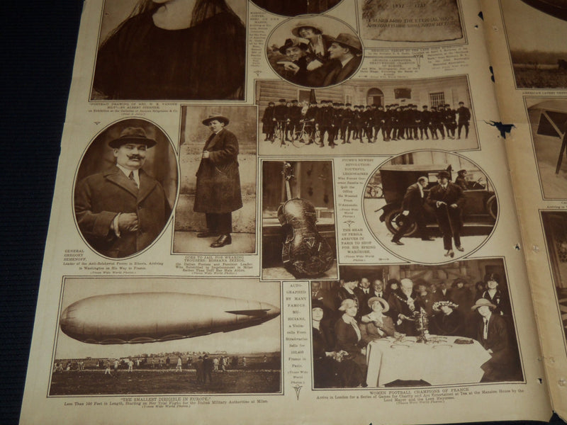 1922 MARCH 5 NEW YORK TIMES PICTURE SECTION - MACARTHUR - NICE PHOTOS - NT 9480