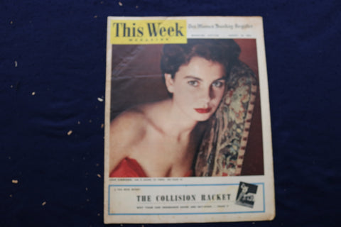 1952 AUGUST 24 THIS WEEK MAGAZINE - JEAN SIMMONS COVER - E 22891