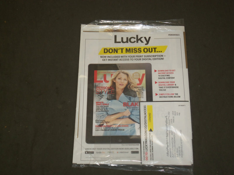 2014 FEBRUARY LUCKY MAGAZINE - ZOE SALDANA COVER - B 3597