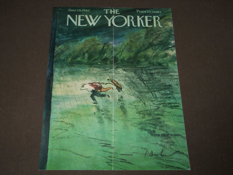 1963 JUNE 29 NEW YORKER MAGAZINE FRONT COVER ONLY - GREAT ART FOR FRAMING
